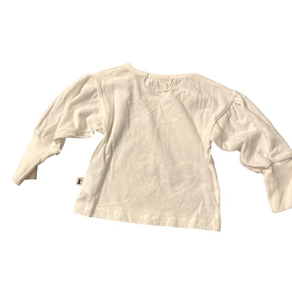 Petit Indi Organic Cotton Baby Long Sleeve Top Shoulder Straps 12 Months NWT - Picture 4 of 4